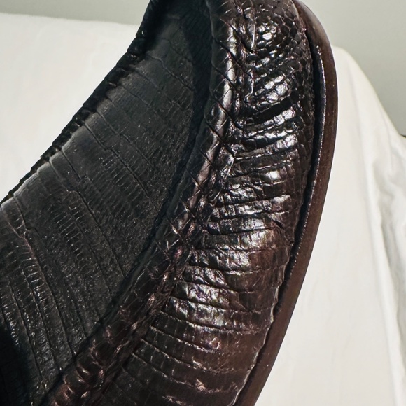 Gucci Lizard Dark Brown Men\'s Brixton Loafer Size 10.5 main image 9